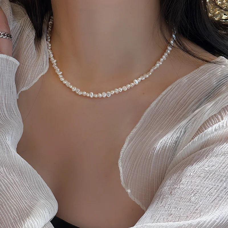 Pearl Trim Chain - قلادات لؤلؤ باروكي من المياه العذبة