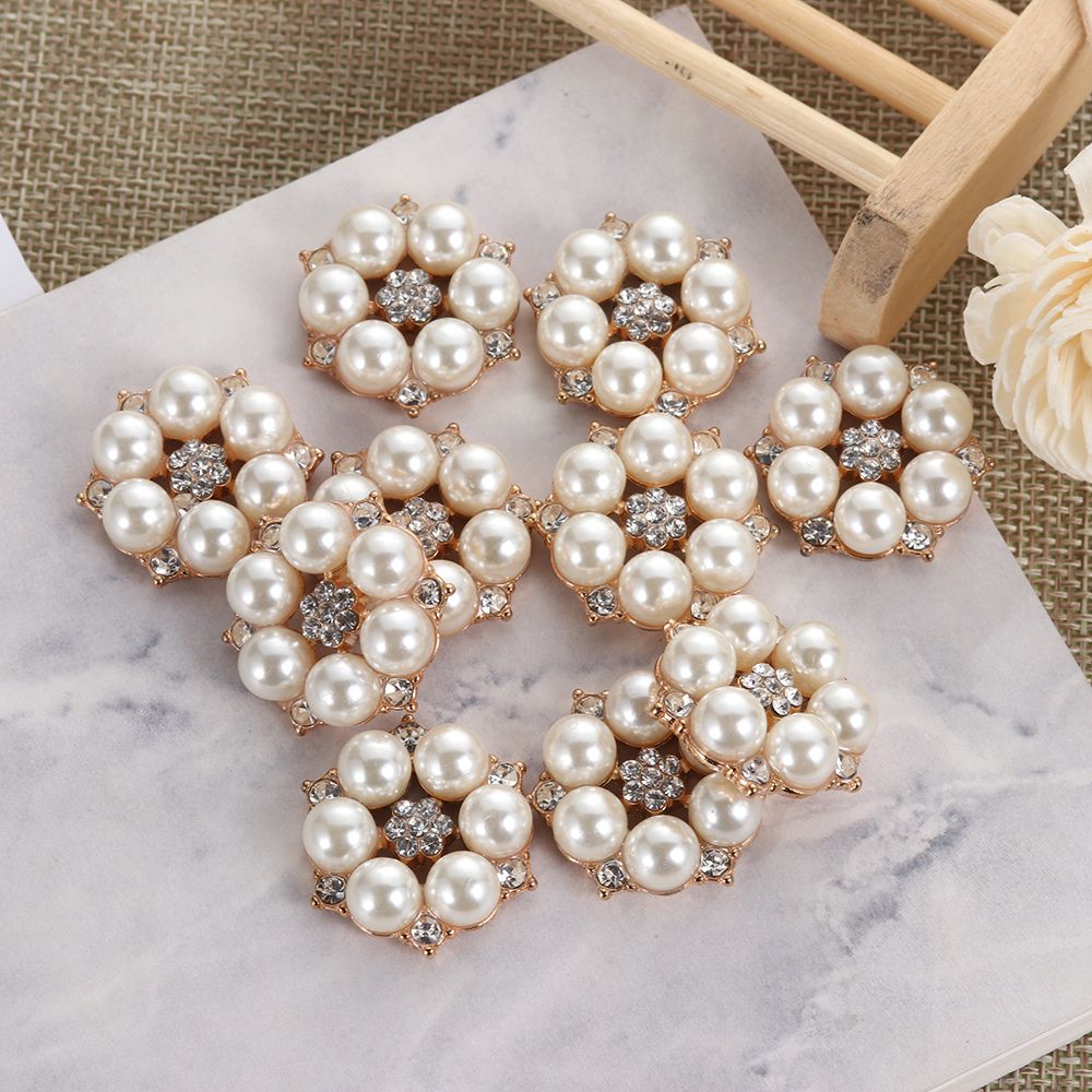 Embellishments For Scrapbooking - زر خياطة على شكل زهرة ،