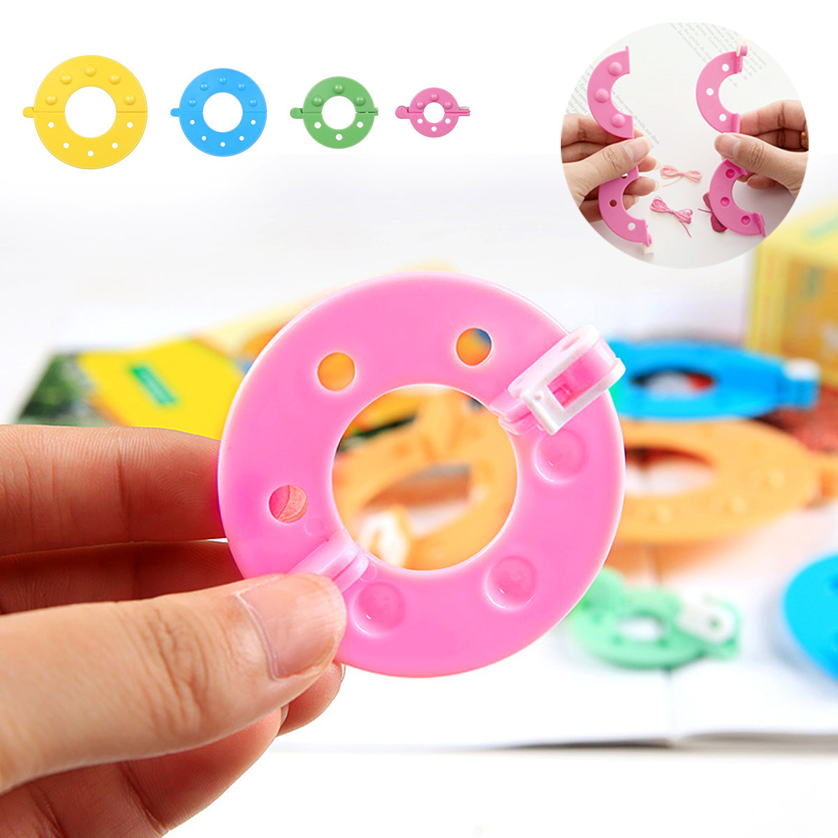 Pom Pom Maker Tool - مجموعة أدوات صنع كرات الوبر 8