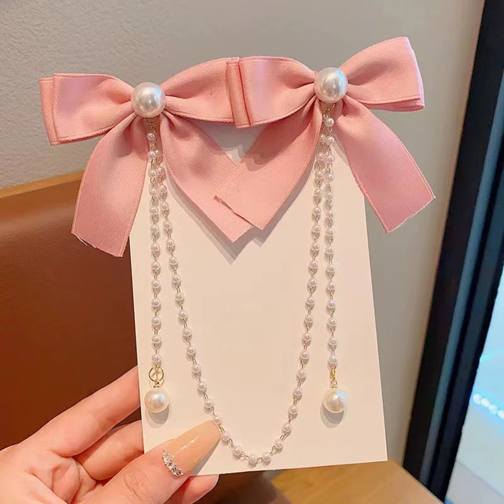 مشبك شعر على شكل فيونكة للأطفا - مراجعة Pearl Trim Chain وسعره
