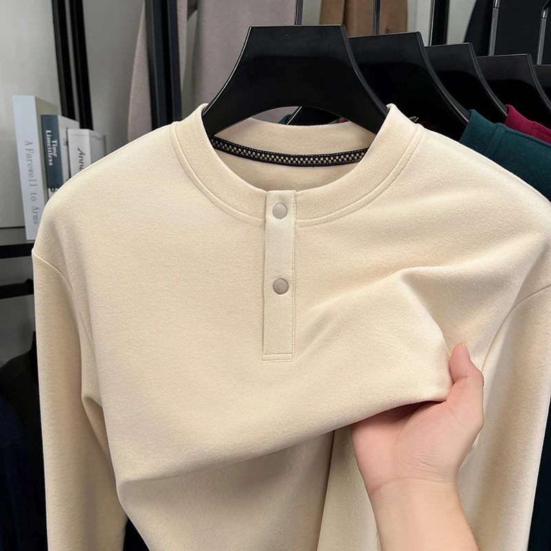 بلوفر رجالي فضفاض بياقة هينلي، - مراجعة Embellish Knit وسعره