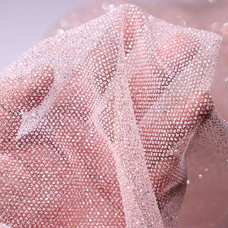 قماش شبكي لامع بحجم 100/300/50 - مراجعة Crystal Mesh Fabric وسعره
