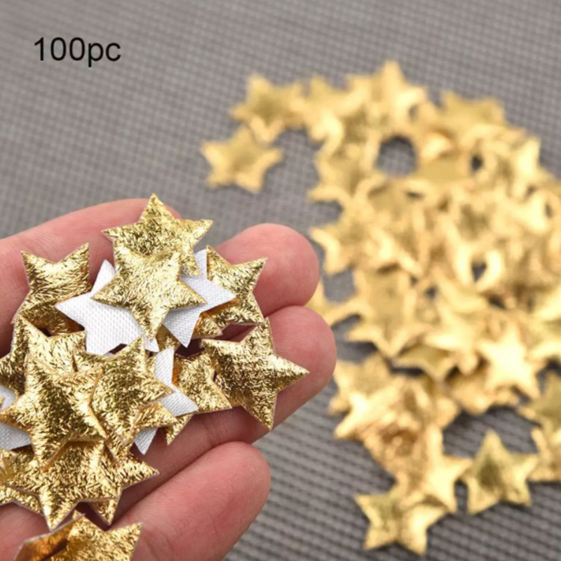 100 قطعة نجوم الذهب/الفضة لعيد - مراجعة Embellishments For Scrapbooking وسعره